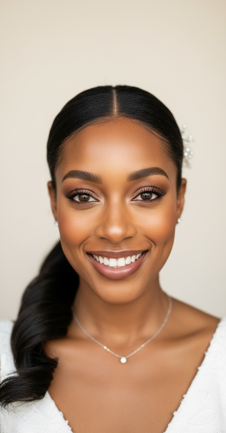 After Side Ponytail Wedding Hair